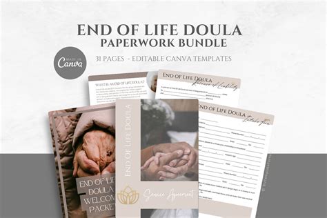 Editable End Of Life Doula Paperwork Bundle Client Welcome Packet