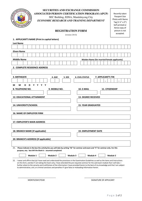 Editable Free 9 Blank Registration Forms In Pdf Parish Registration