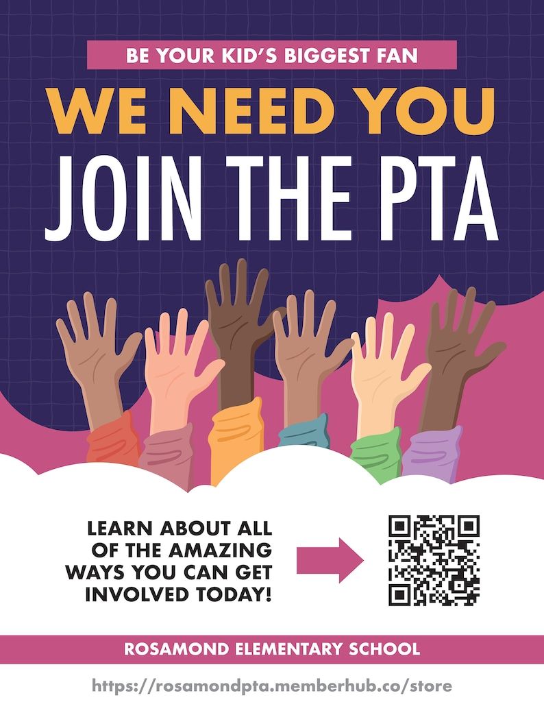 Editable Pto Pta Meeting Flyer School Volunteer Recruitment Flyer Pr