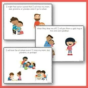 Editable School Drop Off Social Story For Separation Anxiety By