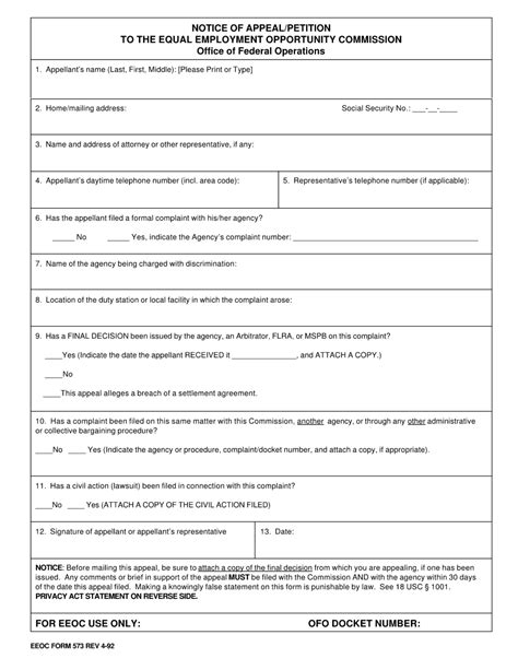 Eeoc Form 573 Fill Out Printable Pdf Forms Online