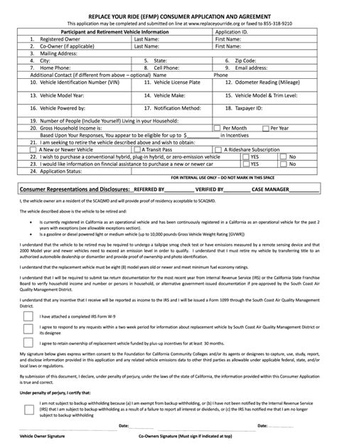 Efmp Consumer Agreement Form Fill Out Amp Sign Online Dochub