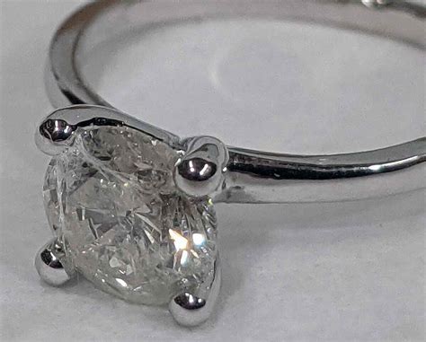 Egl Certified With Paperwork 1 37Ct Solitare Diamond Ring With 14K