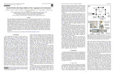 Ejected Particles After Impact Splash On Mars Aggregates And