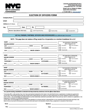 Election Of Officers Form 2020 2022 Fill And Sign Printable Template