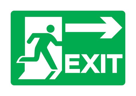 Emergency Exit Sign Vector Art Icons And Graphics For Free Download