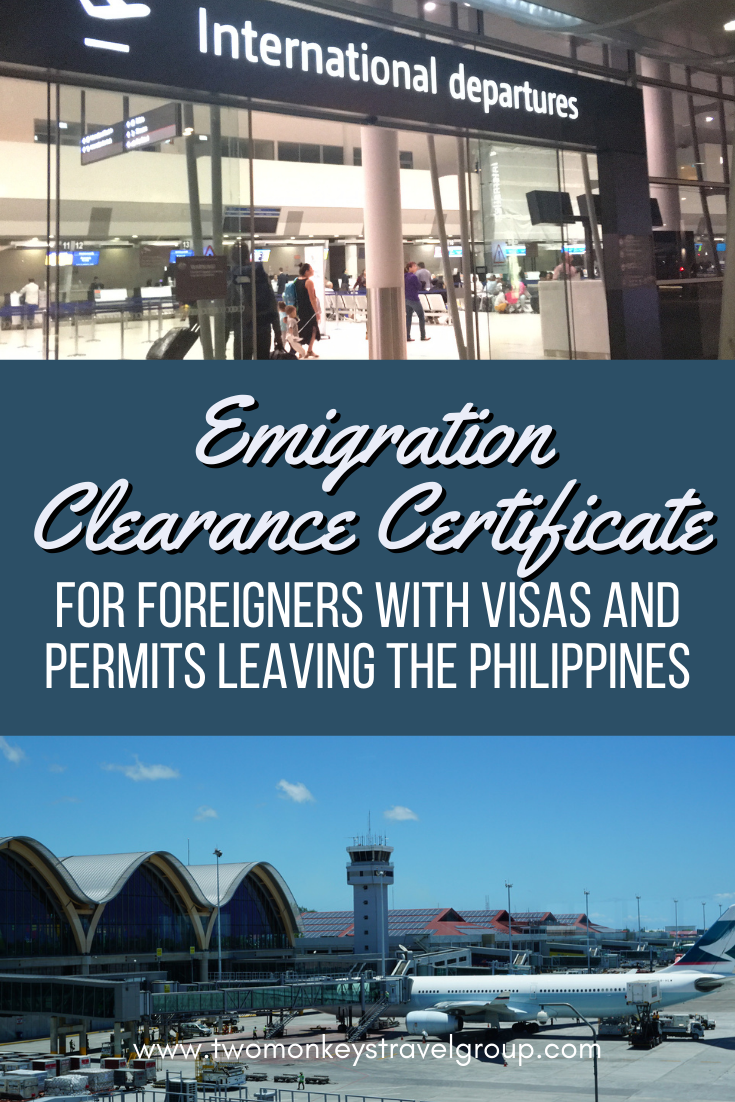 Emigration Clearance Certificate For Foreigners Leaving The Philippines