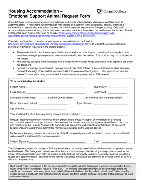 Emotional Support Animal Forms Fill Out And Sign Printable Pdf