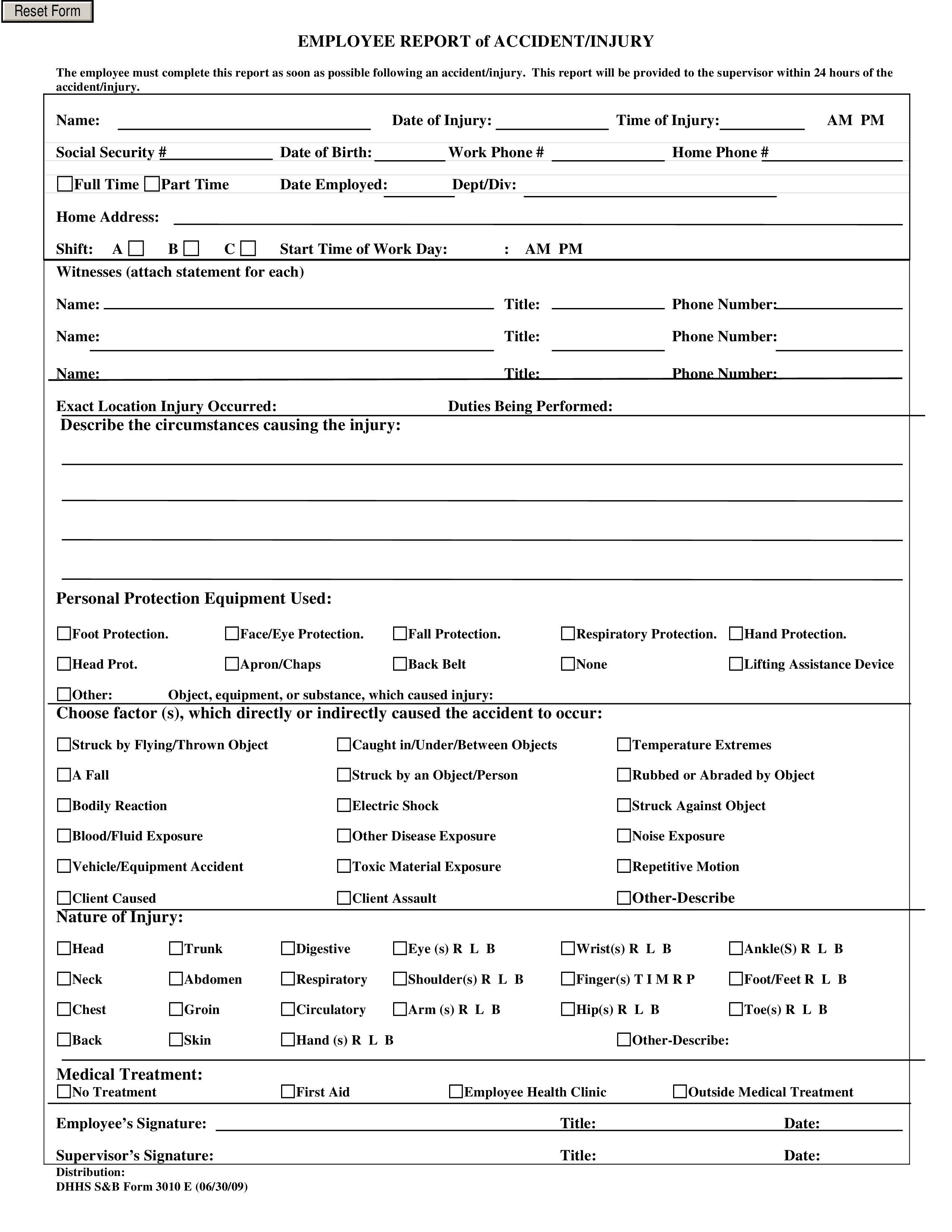 Employee Accident Report Template Download 154 Reports In Word Pages