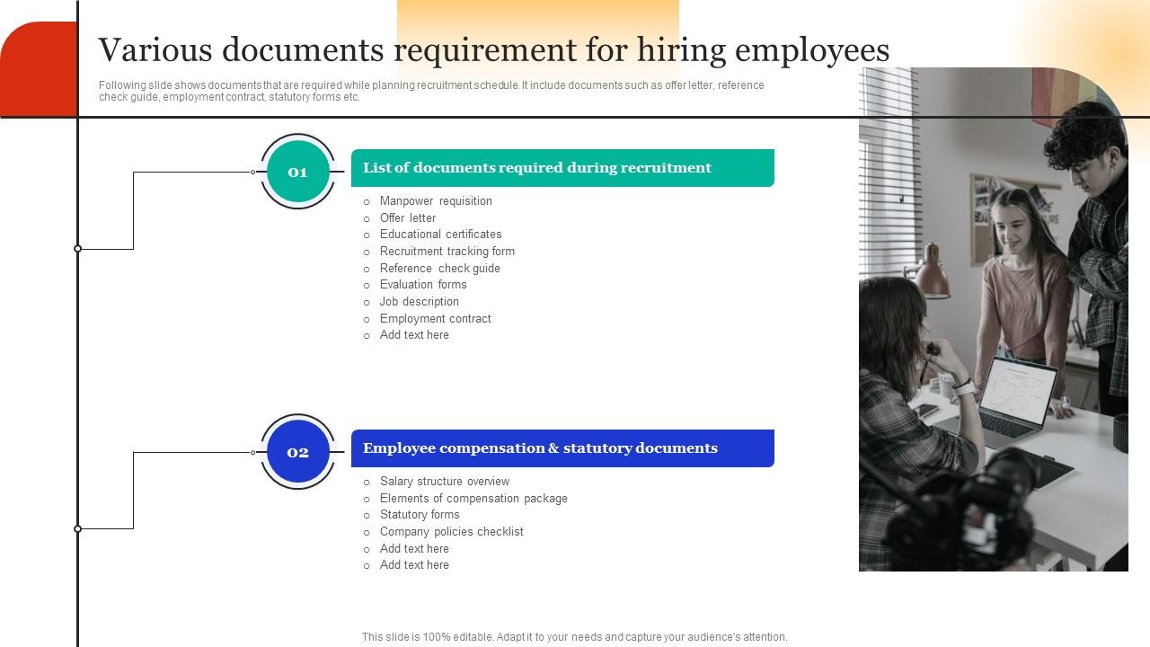 Employee Hiring For Selecting Various Documents Requirement For Hiring