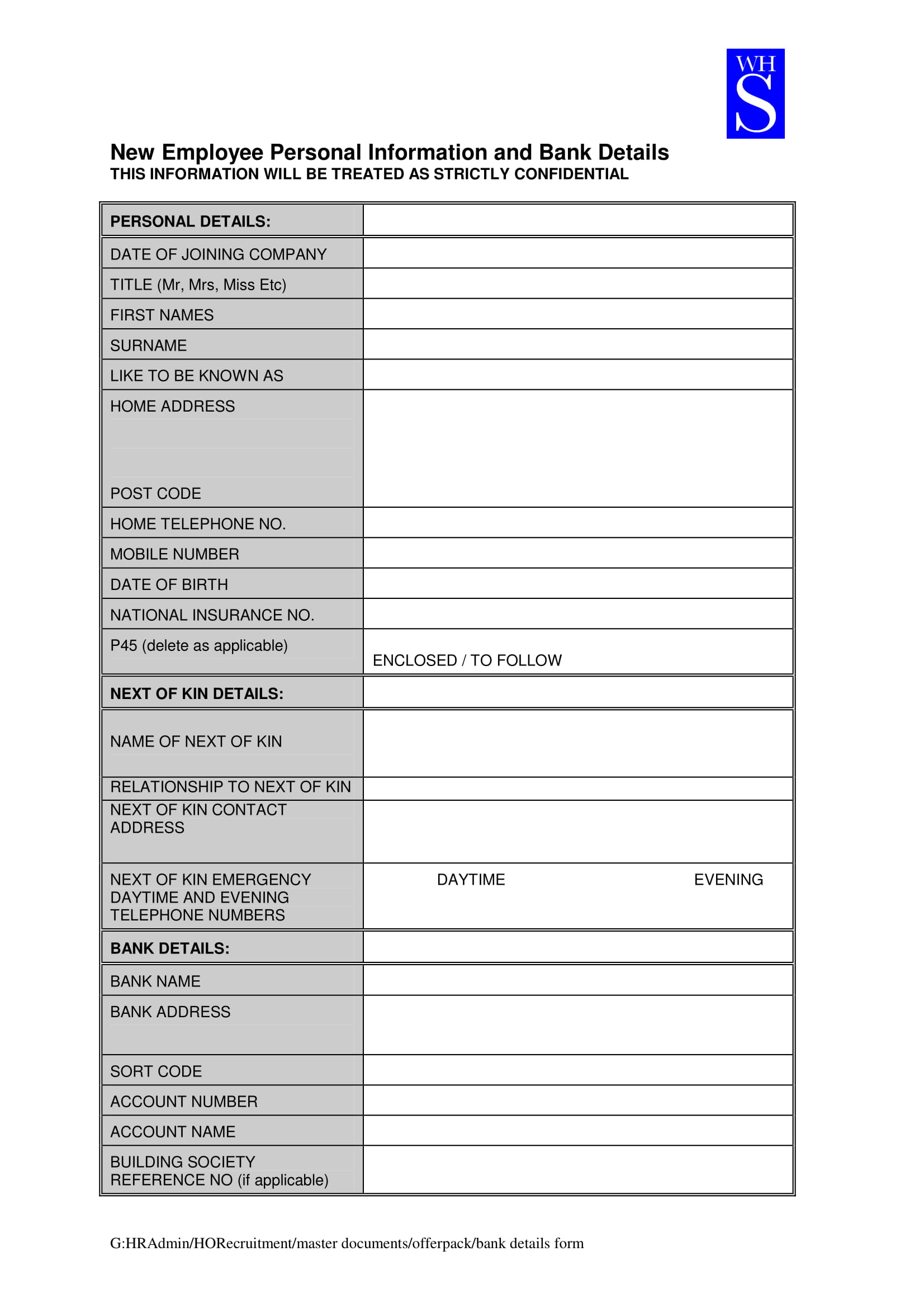 Employee Information Form 31 Examples In Word Pdf Examples