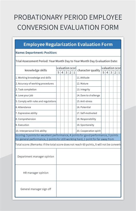 Employee Probation Form 2 Free Templates In Pdf Word Excel Download