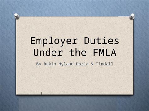 Employer Duties Under The Fmla