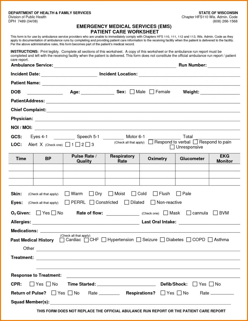 Ems Report Template