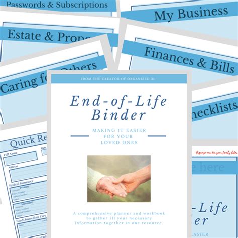 End Of Life Checklist Binder Organized 31