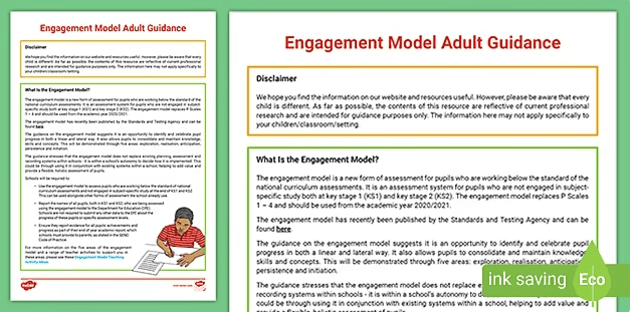 Engagement Model Assessment Sheet Sen Teaching Twinkl