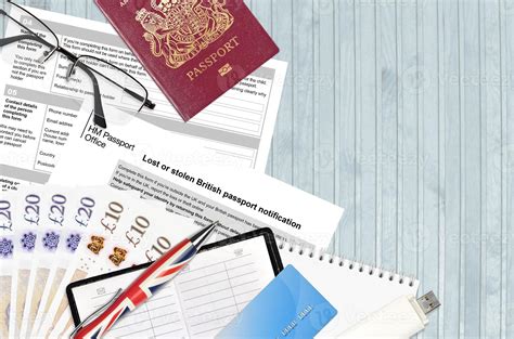 English Form Ls01 Lost Or Stolen British Passport Notification From Hm Passport Office Lies On