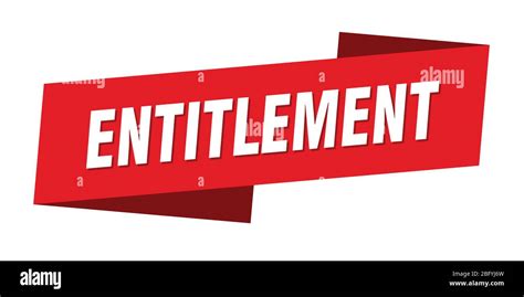 Entitlement Ribbon Label Sign Set Entitlement Banner Stock Vector Image Amp Art Alamy