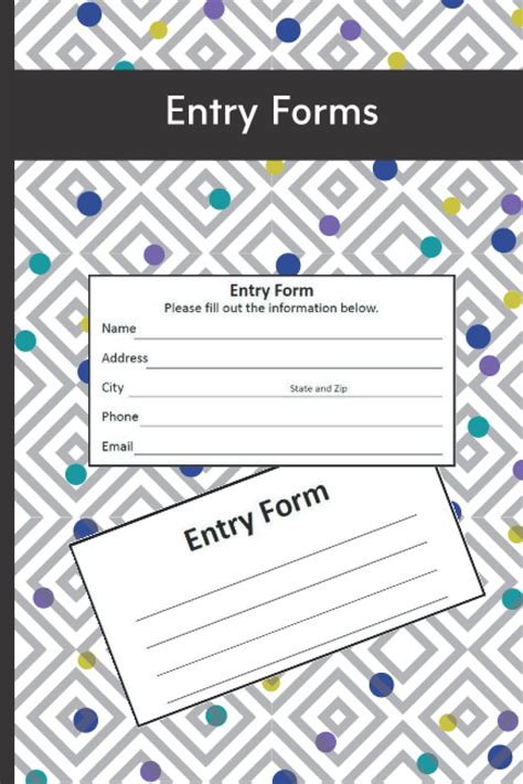 Entry Forms Raffle Tickets Entry Sheets Entry Form Black 162