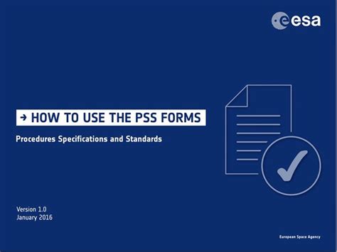 Esa How To Use Pss Forms