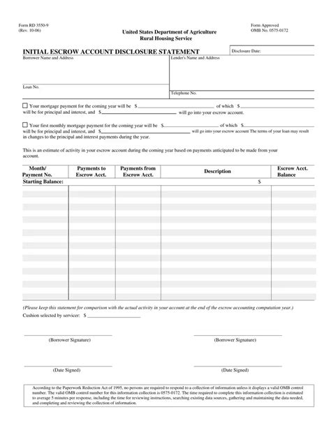 Escrow Disclosure Fill Out Printable Pdf Forms Online