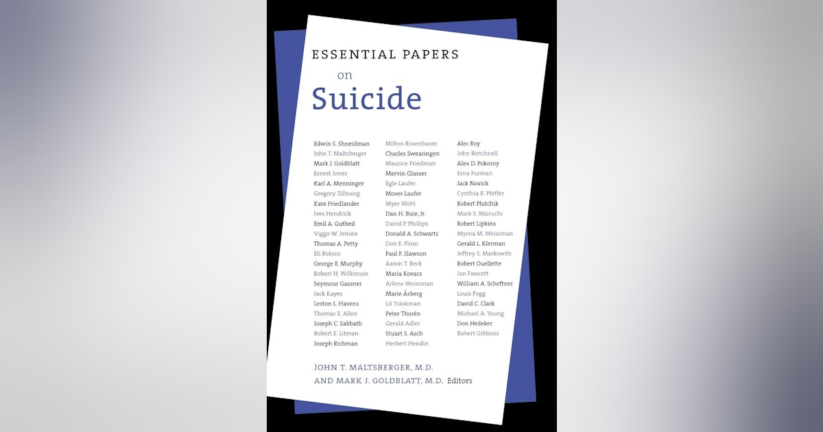 Essential Papers On Suicide