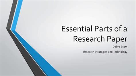 Essential Parts Of Research Papers Youtube