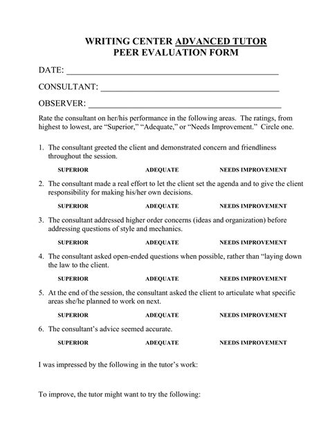 Evaluation Pdf Forms Fillable And Printable