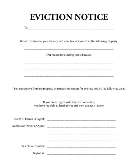 Eviction Notice 10 Examples Format How To Write Pdf