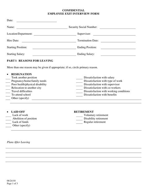 Exit Interview Form 11 Examples Format How To Make Pdf