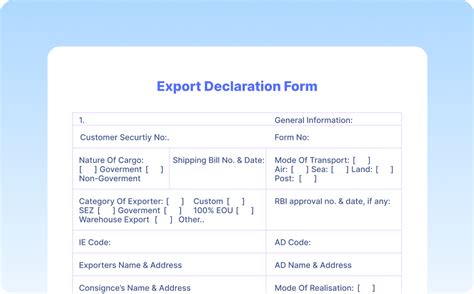 Export Declaration Form Ocr Automated Workflows