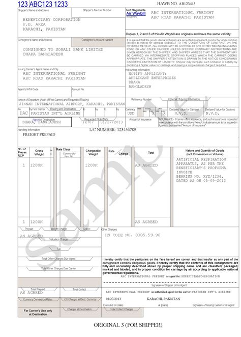 Export Documentation Solutions Sample Documents