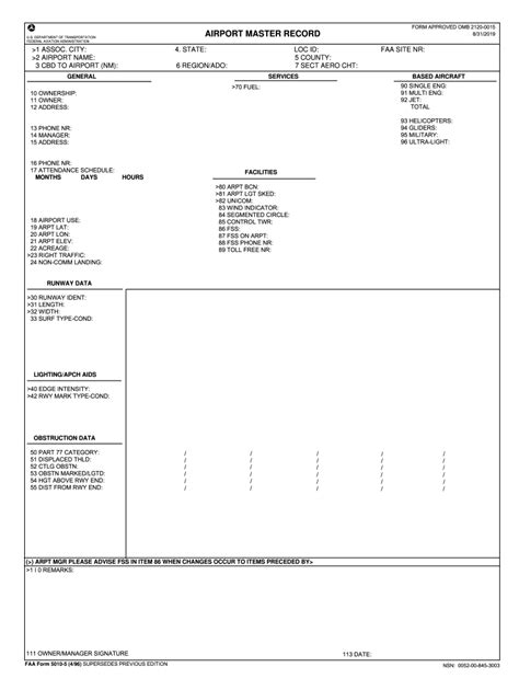 Faa5010 Aviation Fill Online Printable Fillable Blank Pdffiller