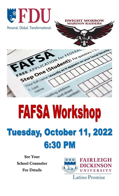 Fafsa Night Workshop Dwight Morrow High School