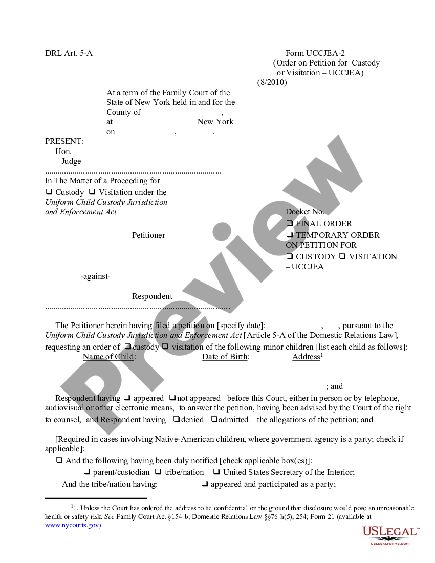 Family Court Petition Forms For Child Custody Us Legal Forms