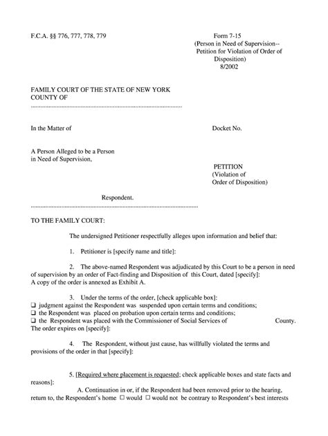 Faq S New York State Unified Court Form Fill Out And Sign Printable