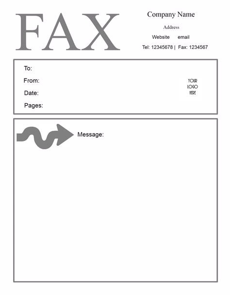 Fax Template Printable For Your Needs