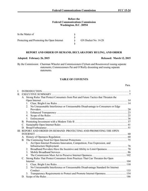 Fcc Net Neutrality Rules Complete 400 Pages Pdf