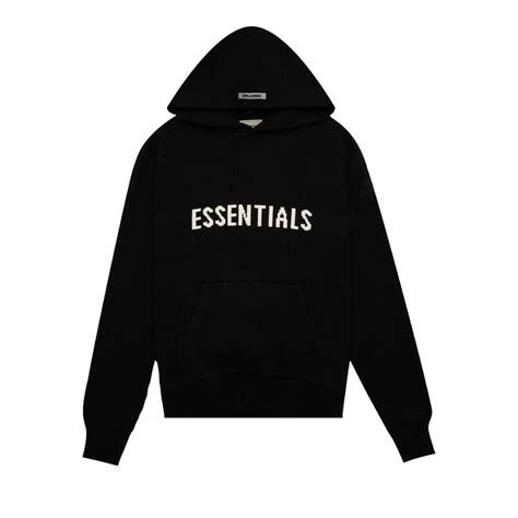 Fear Of God Fear Of God Essentials Black Hoodie And Sweatpants Grailed