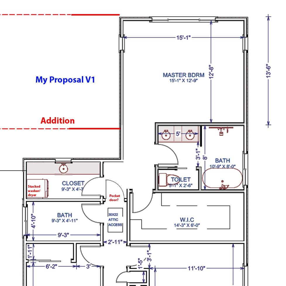 Feedback On Master Bedroom Remodel Wic Bathroom And Laundry Room Addition Help Needed R