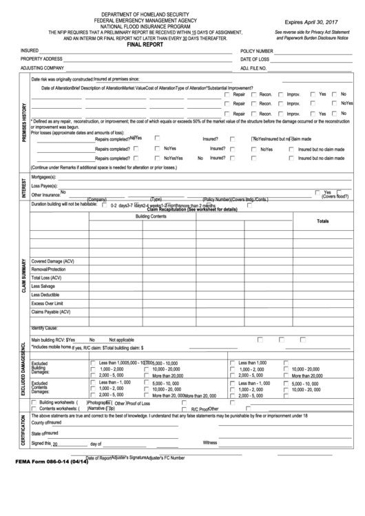 Fema Forms Page 2 Pdffiller