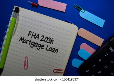 Fha 203K Loan Is Shown On The Conceptua Photo Stock Image Image Of