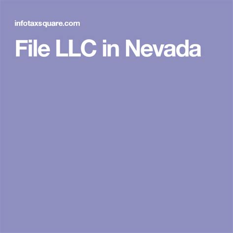 File Llc In Nevada Nevada Llc Business Solutions