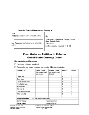 Filing A Petition To Enforce An Out Of State Custody Order Filing A Petition To Enforce An Out