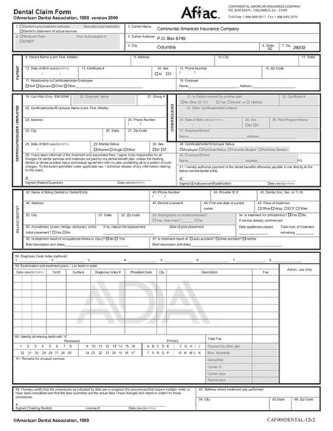 Fill Free Fillable Aflac Insurance Pdf Forms Claimforms Net