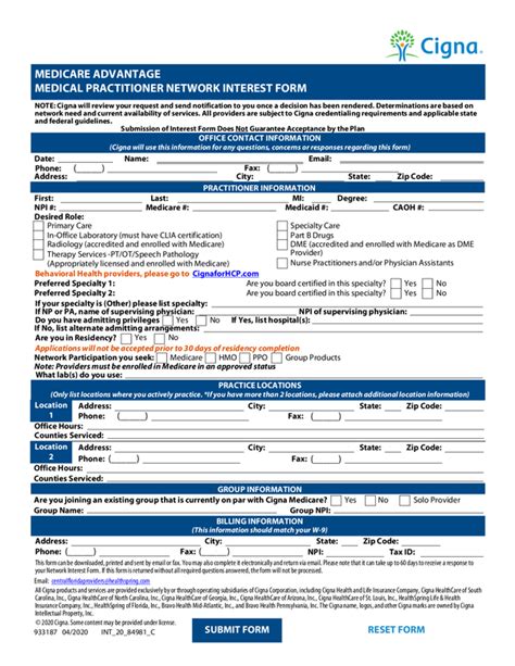 Fill Free Fillable Cigna Medicare Providers Pdf Forms