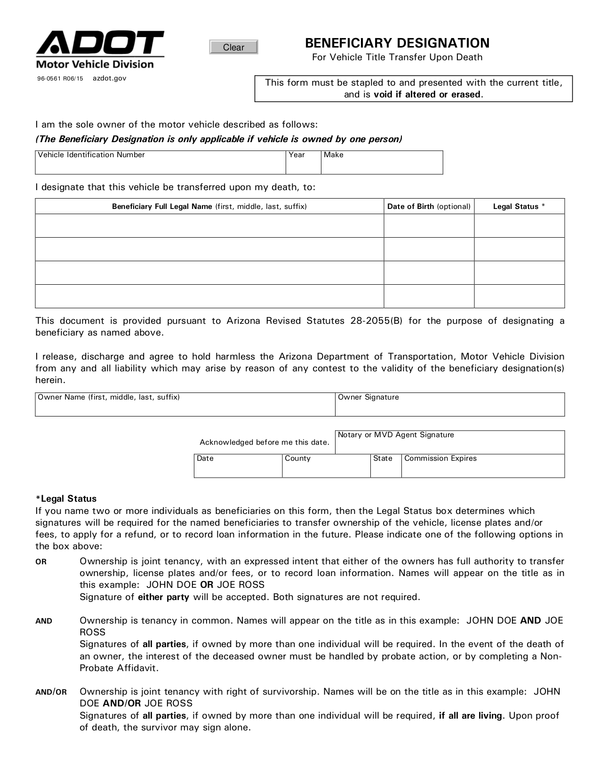 Fill Free Fillable Forms Arizona Department Of Transportation