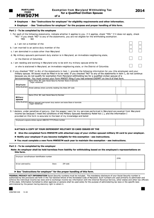 Fill Free Fillable Forms State Of Maryland