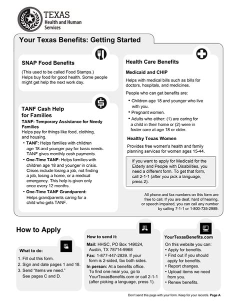 Fill Free Fillable Your Texas Benefits Pdf Forms