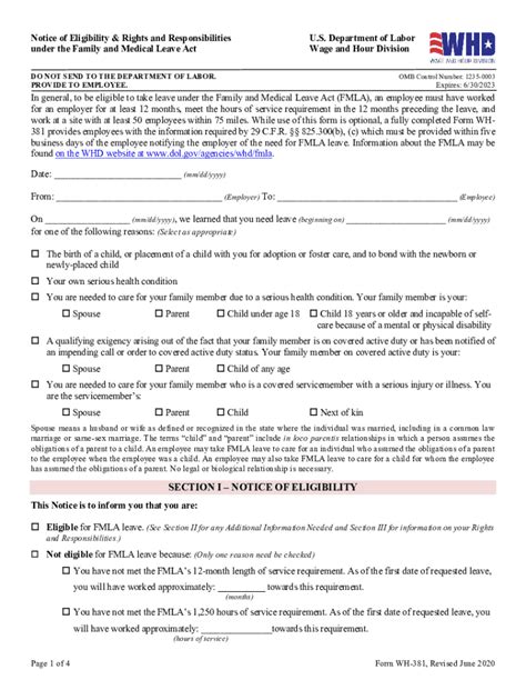 Fillable Blank Fmla Application Form Printable Pdf Download